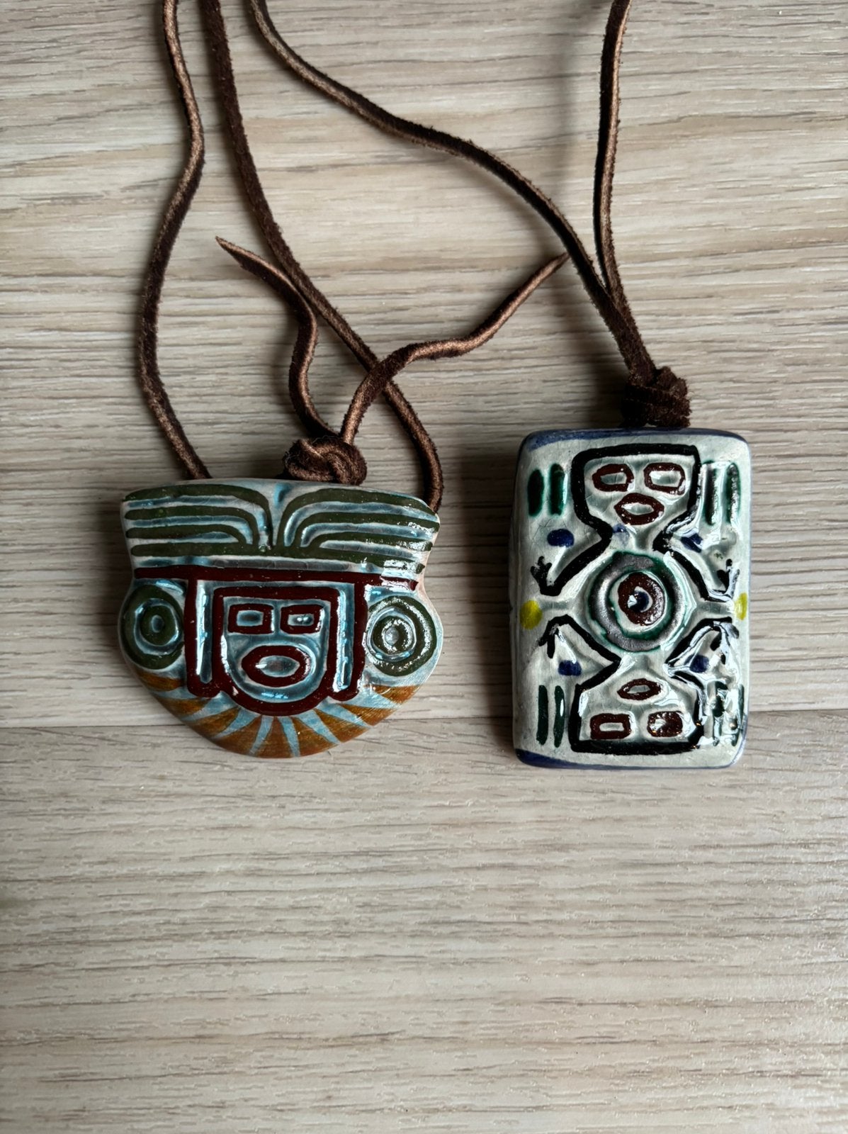 Vintage Mexicaanse keramische kettingen - gemerkt “CAT”, Ophalen of Verzenden