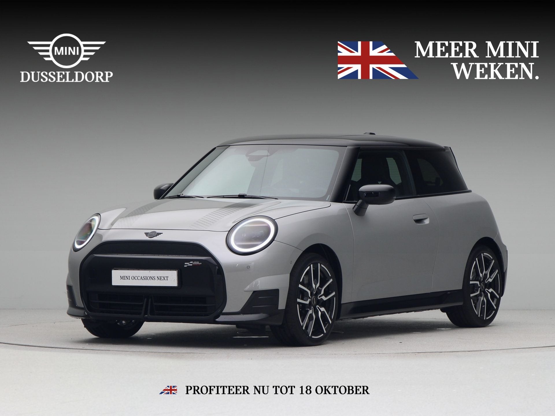 MINI Cooper E John Cooper Works Pakket M Accu conditie 100%, Zwart, 4 stoelen, 184 pk, 25 min