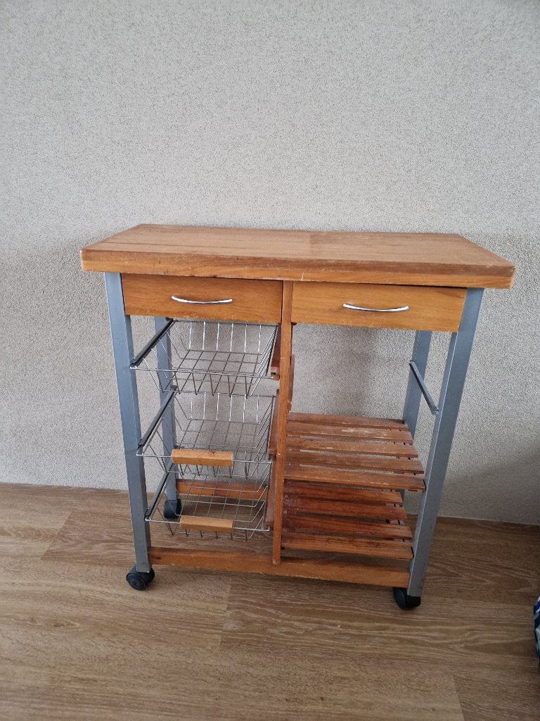KEUKENTROLLEY OP WIELTJES, Ophalen, Metaal, Meerkleurig, Overige merken
