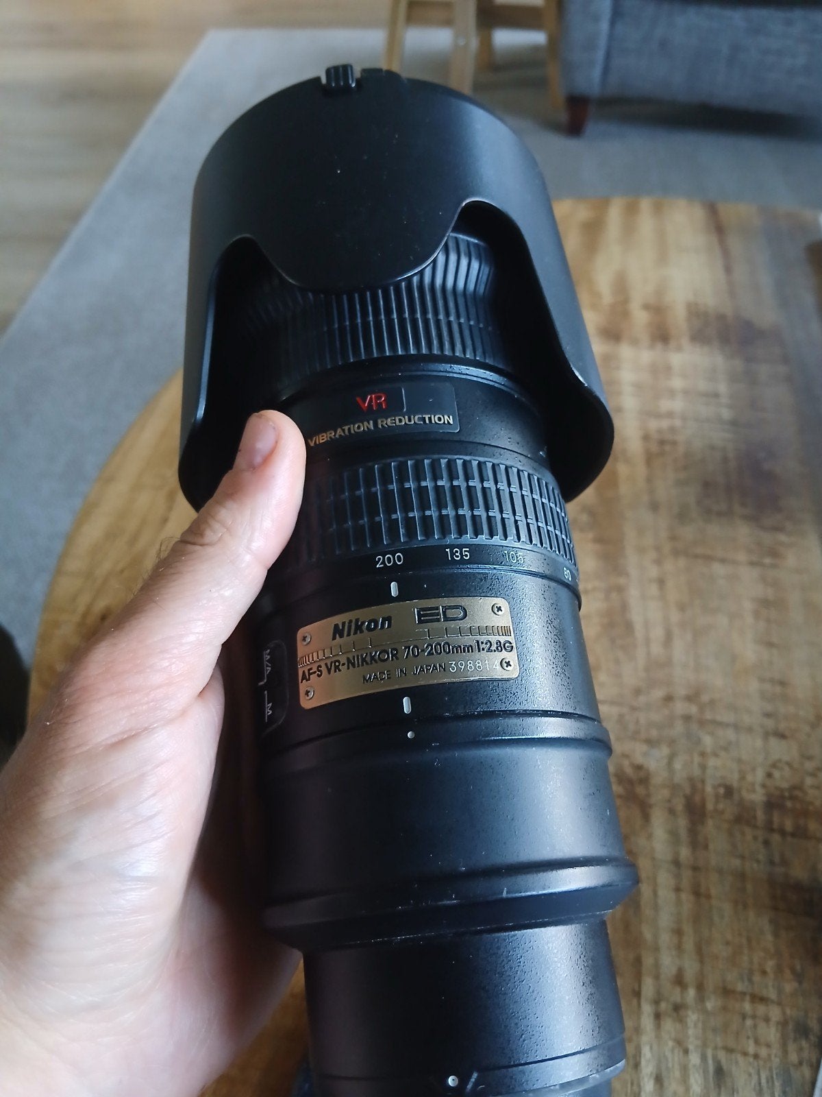 Nikon AF-S VR Nikkor 70-200mm f/2.8G ED Telelens, Ophalen, Beeldstabilisatie, Nikon, Telelens