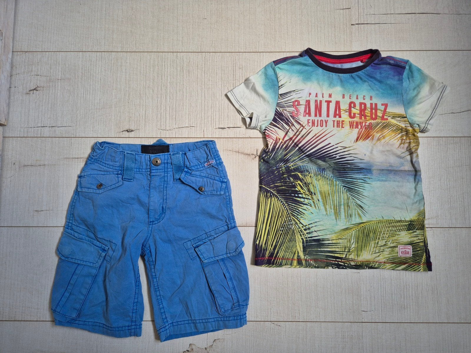 Leuk zomer setje jongen mt 122 (Tumble 'n Dry & We Fashion), Ophalen, Tumble 'n Dry, Zo goed als nieuw, Setje