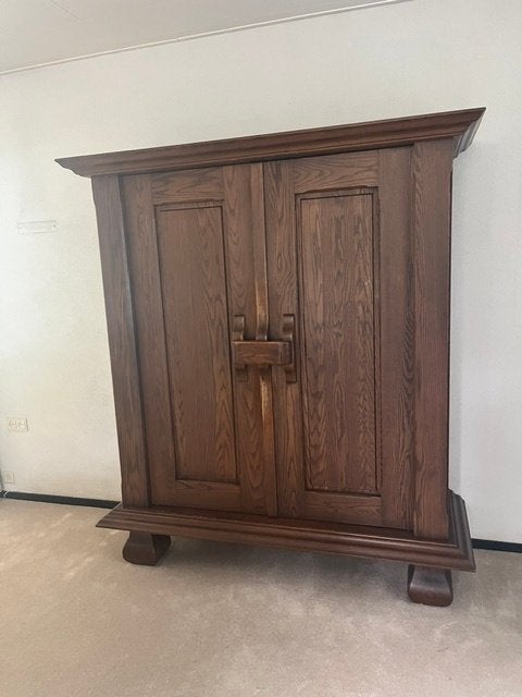 Exclusieve massief eiken houten kast, Huis en Inrichting, Kasten | Boekenkasten, Zo goed als nieuw, 150 tot 200 cm, 150 tot 200 cm