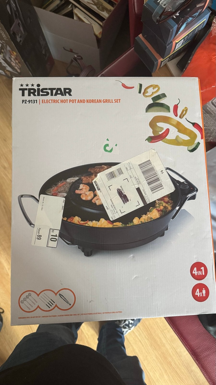 Nieuwe Tristar Hotpot & Koreaanse Grill Set PZ-9131 - 4-in-1, Ophalen of Verzenden, Nieuw, Elektrisch, Fondueset