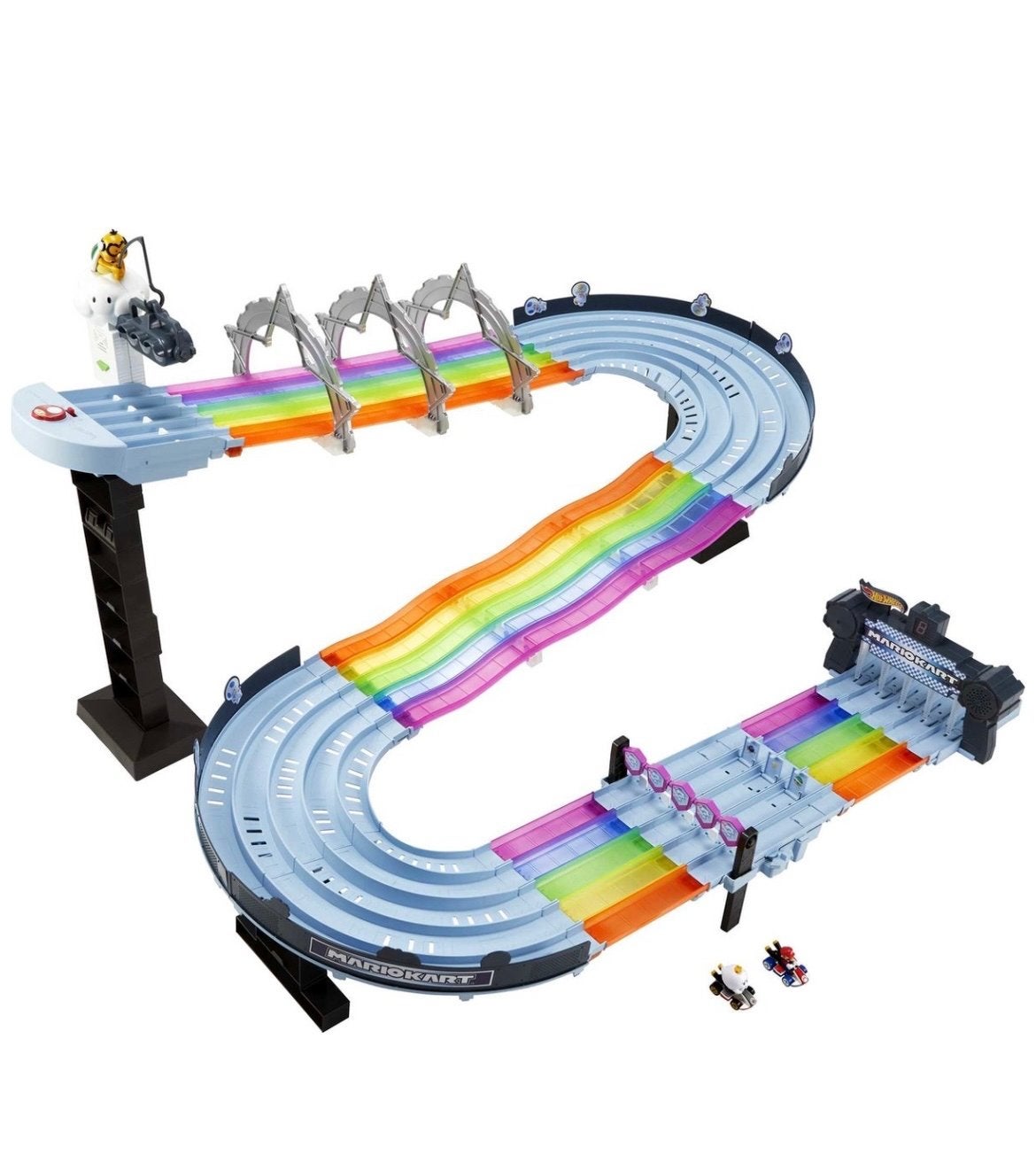 Mario Kart Rainbow Road Racebaan - Hot Wheels, Ophalen, Racebaan, Zelf te bouwen, Zo goed als nieuw
