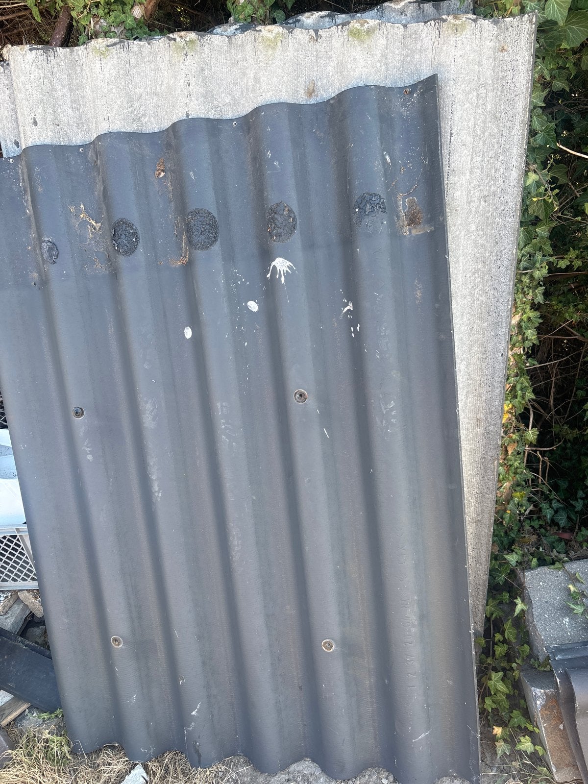 Gebruikte golfplaten vezelcement platen asbestvrij, Doe-het-zelf en Verbouw, Dakpannen en Dakbedekking, Ophalen, Gebruikt, Minder dan 5 m²