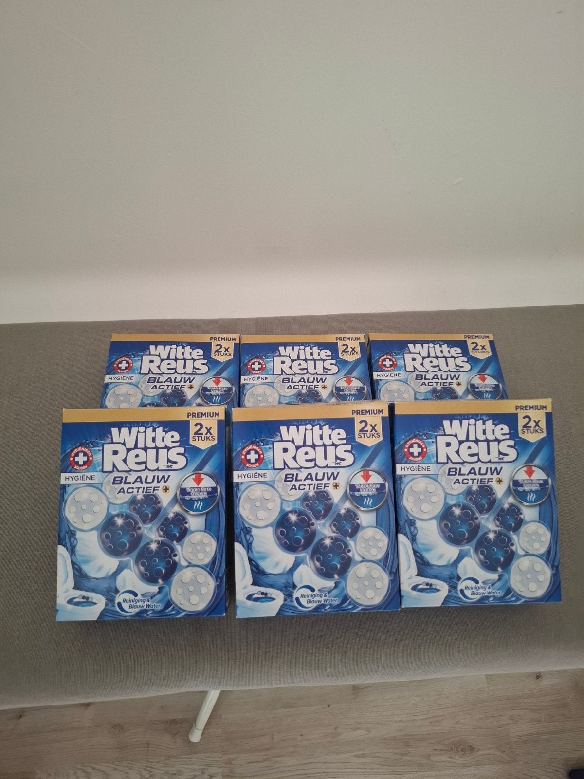 Witte Reus Toiletblok Blauw Actief - 6x2 stuks, Huis en Inrichting, Schoonmaakartikelen, Ophalen of Verzenden, Overige typen