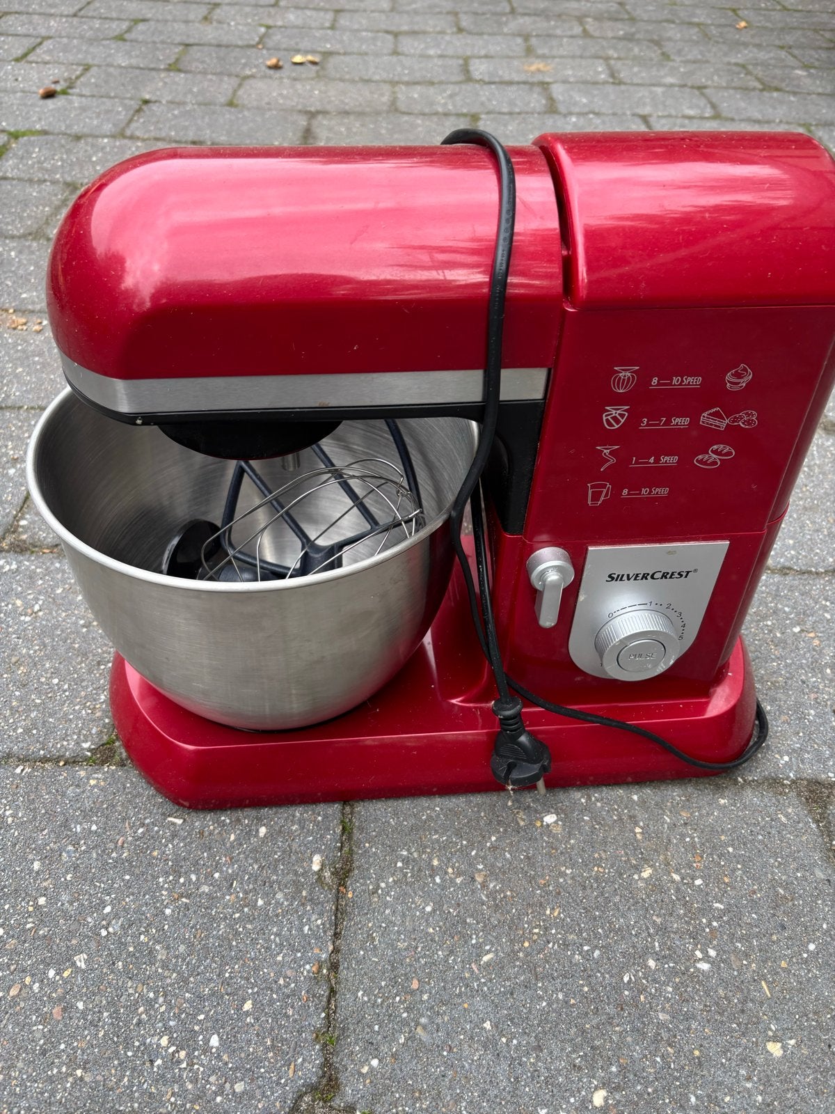 SilverCrest Keukenmachine - Rood, 3 tot 4 liter, Ophalen of Verzenden, Gebruikt, 3 snelheden of meer
