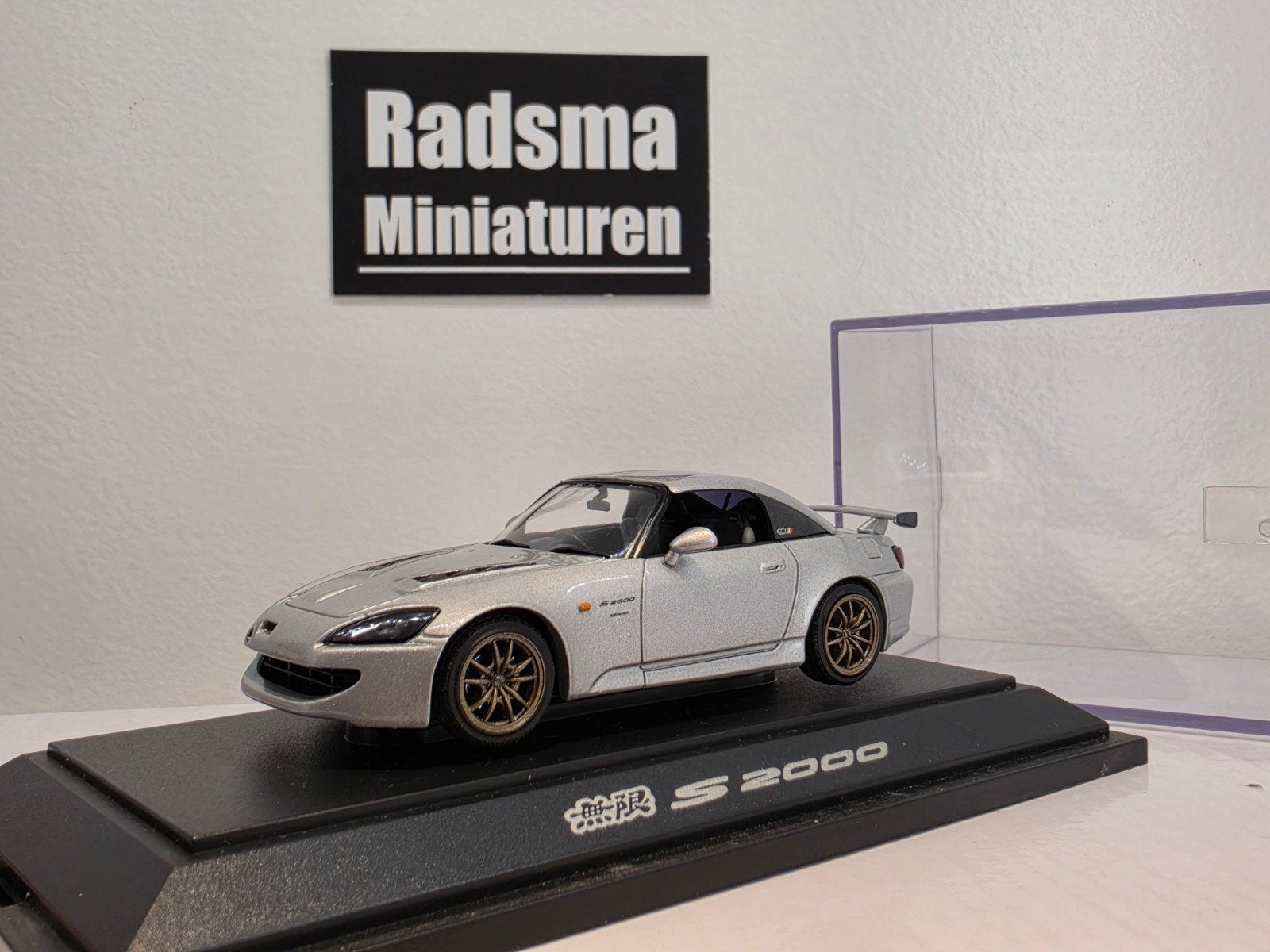 Honda S2000 AP1 Mugen - Metallic Silver - 1:43 Ebbro, Overige merken, Auto, Ophalen of Verzenden, Zo goed als nieuw