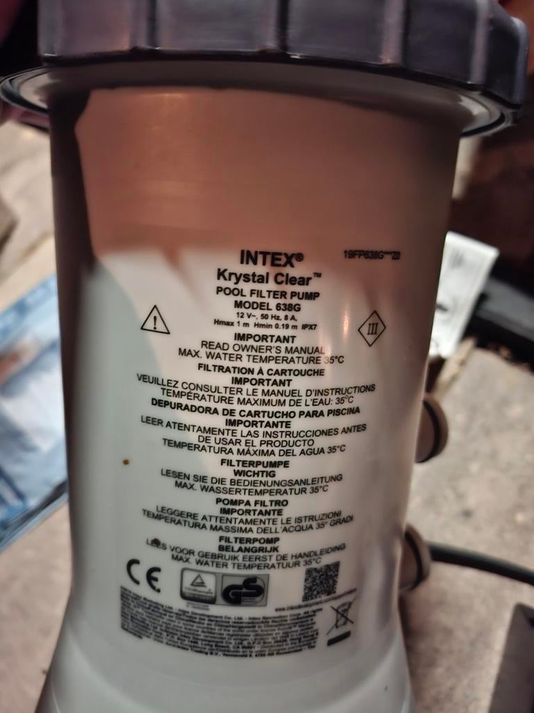 TEAB! Intex Krystal Clear filterpomp voor zwembad, Tuin en Terras, Zwembad-toebehoren, Ophalen, Gebruikt, Overige typen