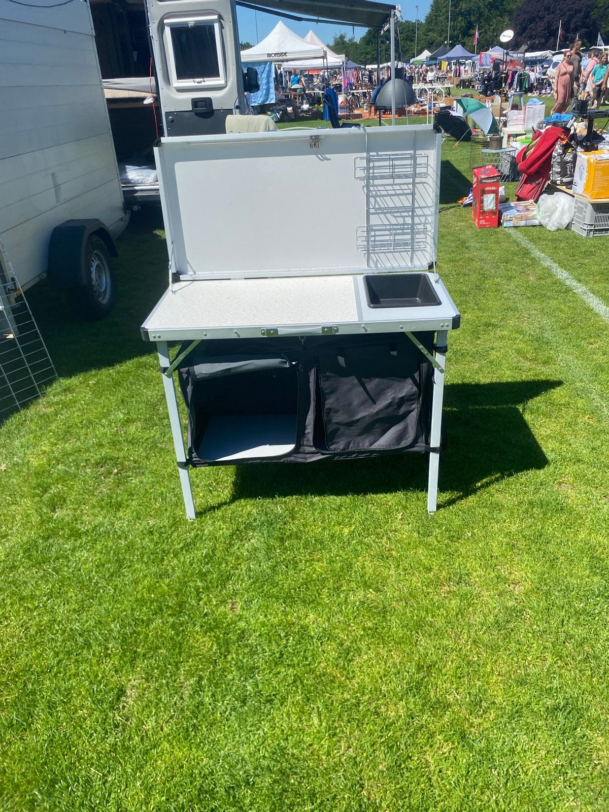 Fun Camp Aluminium Campingkeuken met spoelbak, Ophalen of Verzenden, Zo goed als nieuw