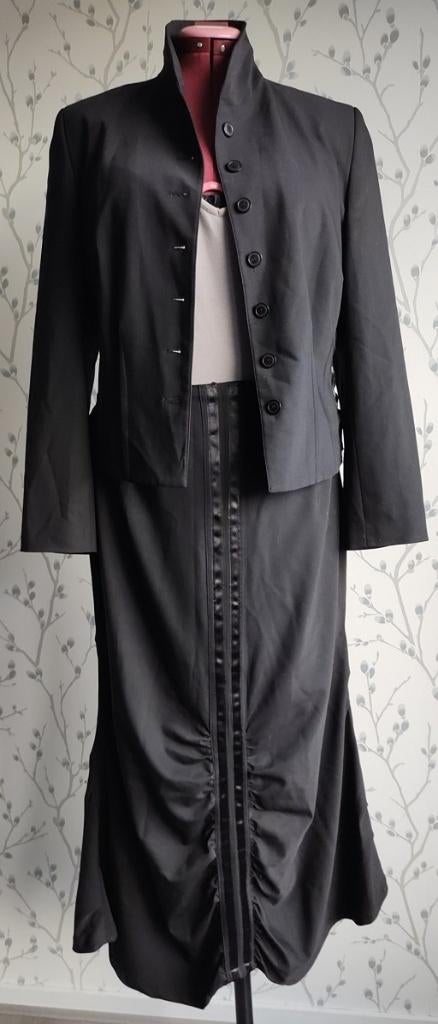 PRIDE Zwart, Wollen Dames-Pak ( Jasje & Rok) maat 42, Kleding | Dames, Kostuum of Pak, Zwart, Maat 42/44 (L), PRIDE