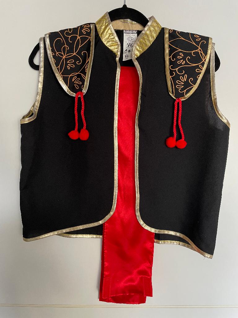 Carnavalskleding Spaanse Torero Gillet Maat M-L, Carnaval, Maat 48/50 (M), Ophalen of Verzenden, Zo goed als nieuw