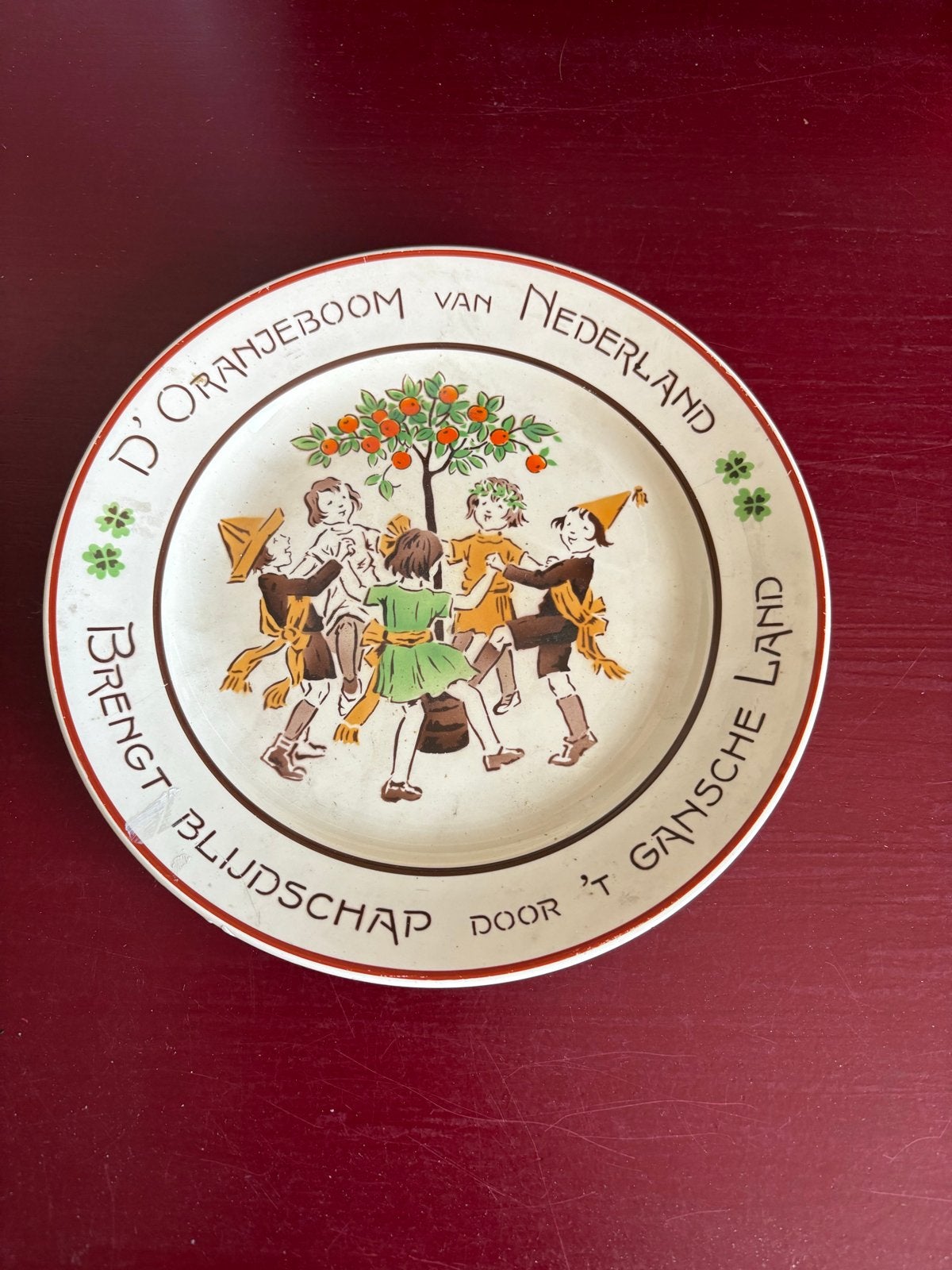 Geboortebord Prinses Beatrix 1938 - Vintage Oranjehuis, Vintage, Gebruikt, Meerkleurig, Ophalen of Verzenden