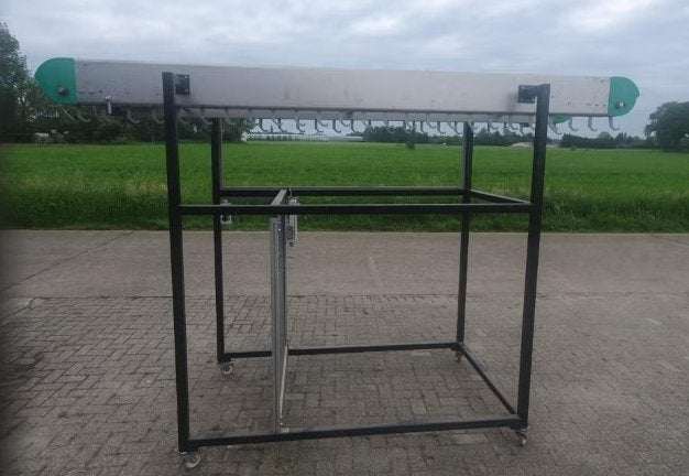 hangbaan systeem, pluimveehanglijn, ophanglijn, slachthaken, Ophalen, Zo goed als nieuw
