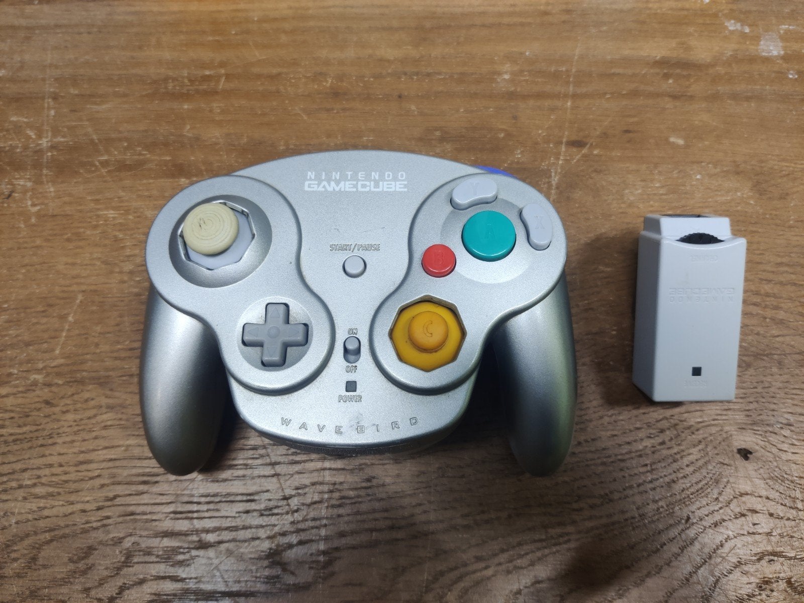 Nintendo GameCube WaveBird Controller - Zilver, Ophalen of Verzenden, Gebruikt, Zilver, Met 1 controller