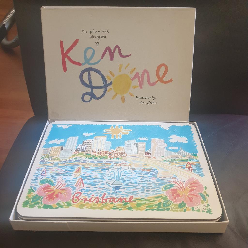 6 Place mats Ken Done, Ophalen of Verzenden, Gebruikt