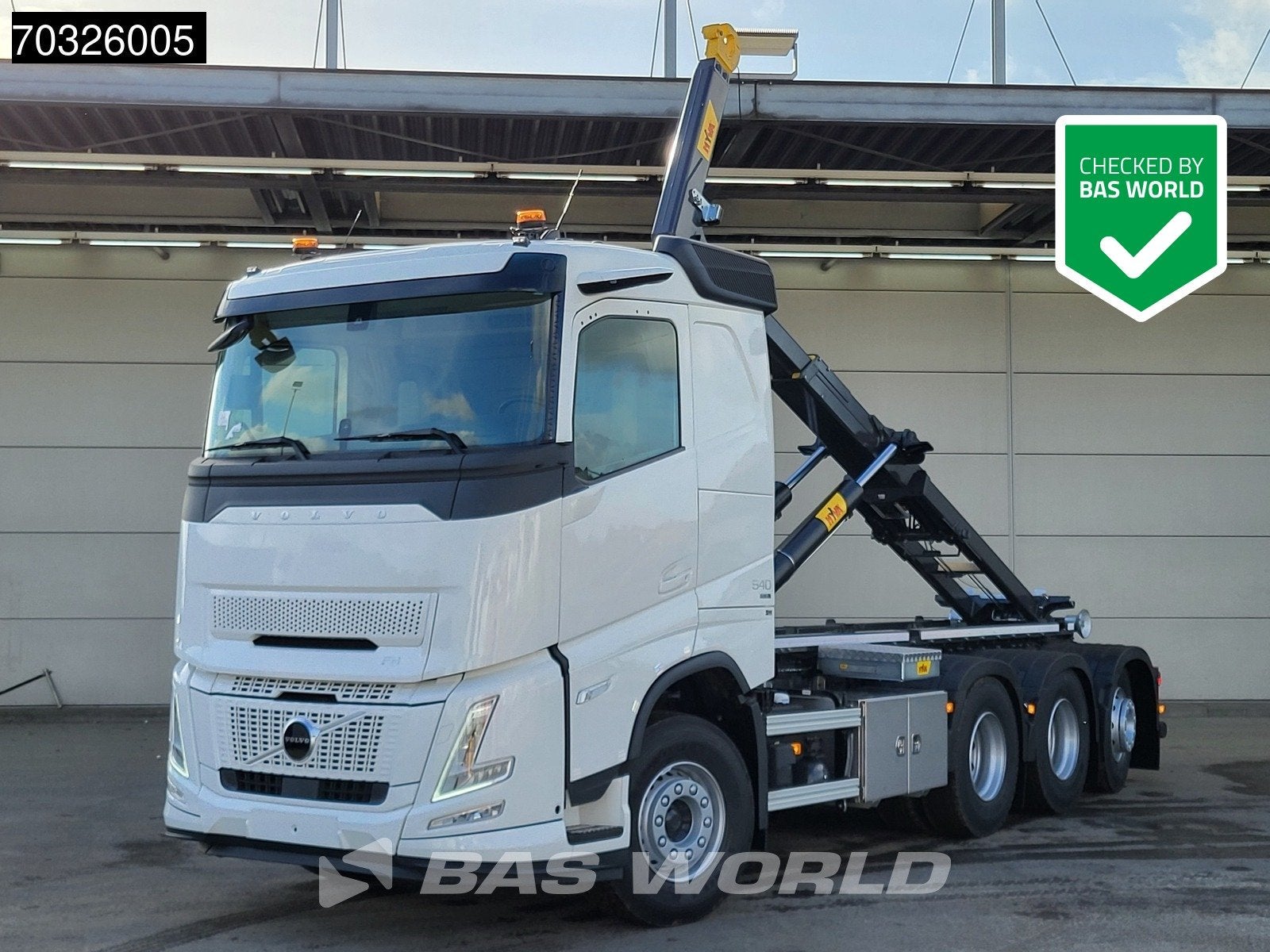Volvo FH Aero 540 8X4 NEW! HYVA 30-62 S Heavy Durt Container, Automaat, Euro 6, Wit, Leder