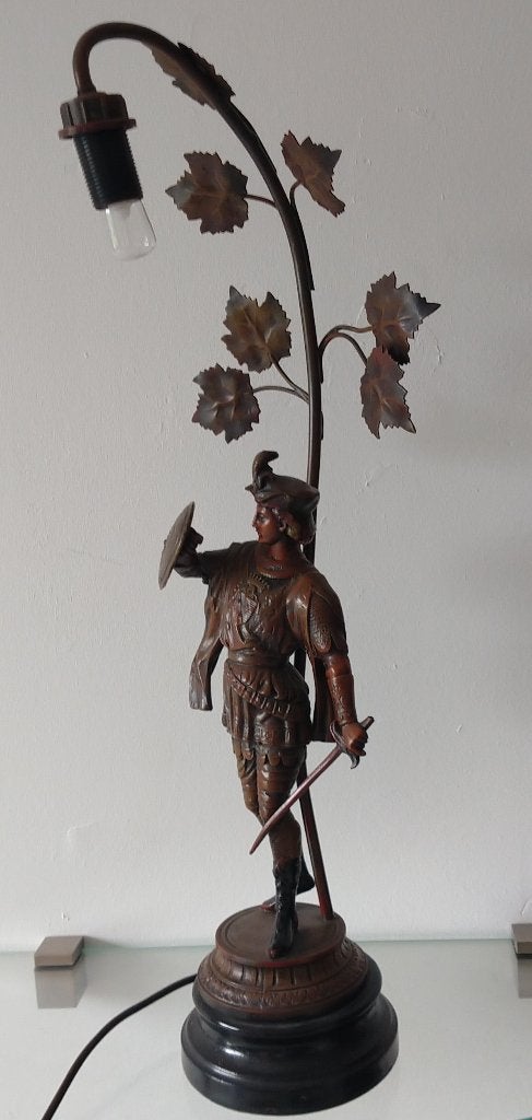 antieke franse spelter lamp, volgnr 11, Ophalen of Verzenden