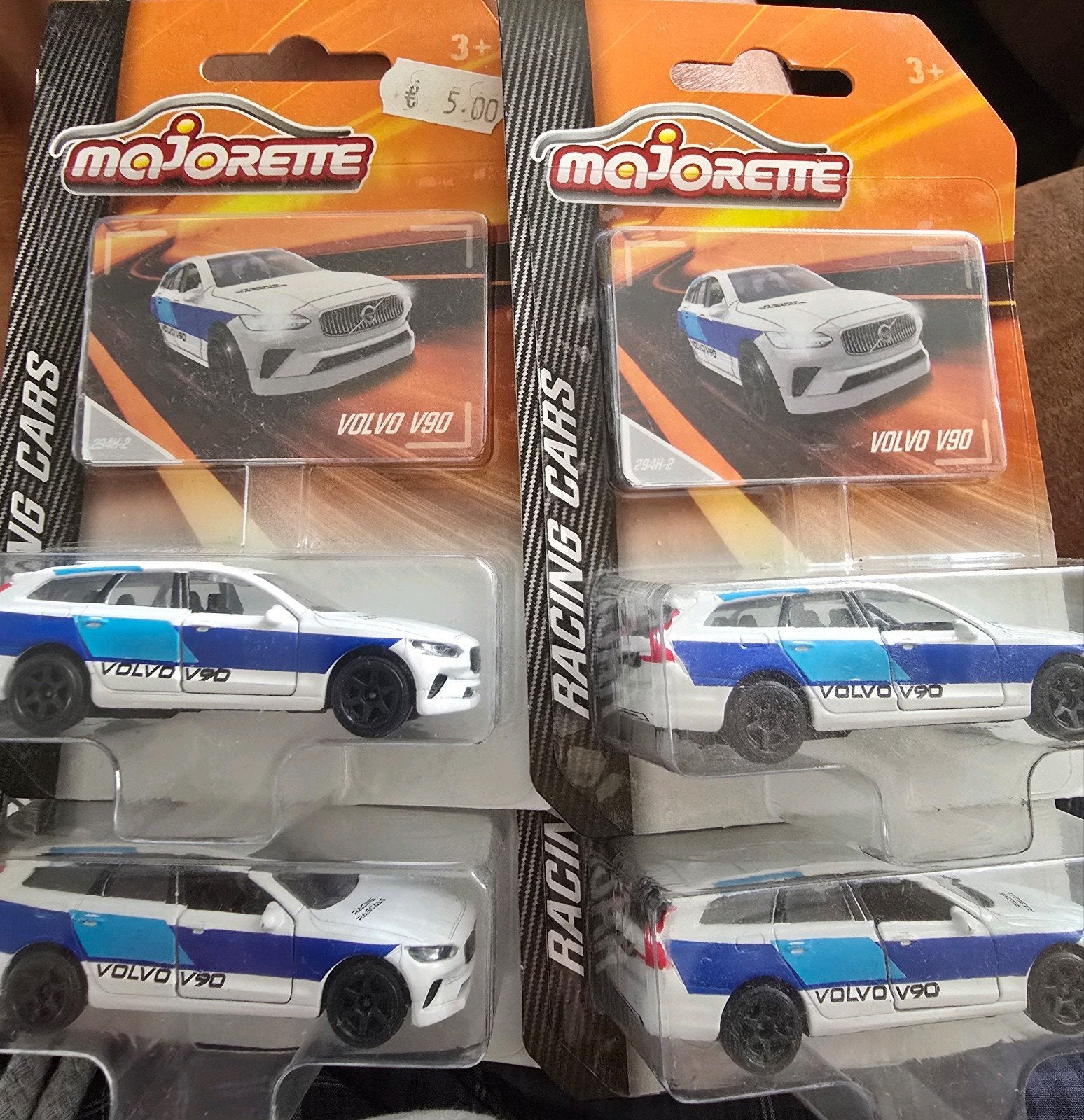 4x Majorette Volvo V90 "Racing Rascals", Ophalen of Verzenden, Nieuw, Auto