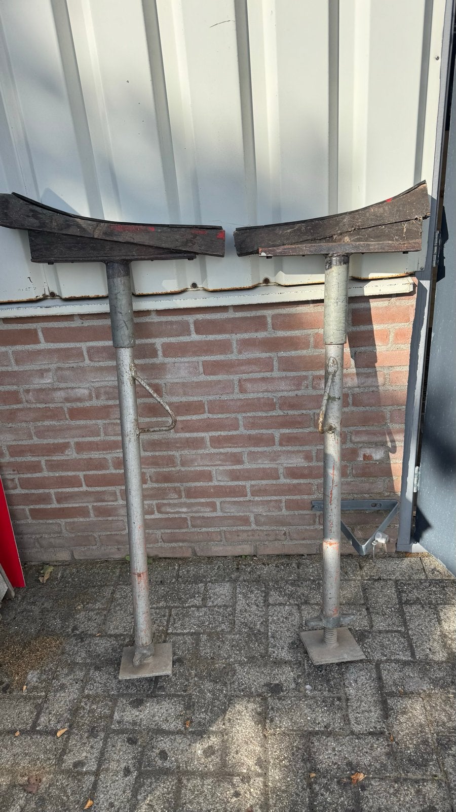 2x steunen / bokken voor boot., Ophalen, Gebruikt, Overige typen