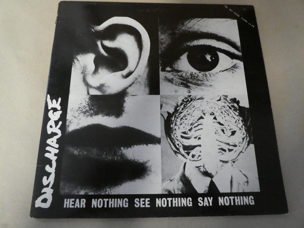 Discharge – Hear Nothing See Nothing Say Nothing (1982), Beschermende buitenhoes, Verzenden, Zo goed als nieuw, 12 inch