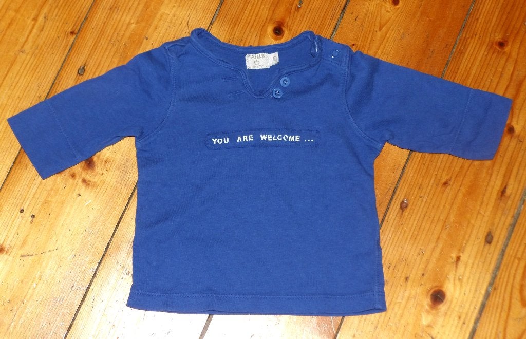 mooie Taille 0 by Eliane et Lena longsleeve maat 1 m ong 56, Eliane et Lena, Ophalen of Verzenden, Zo goed als nieuw, Jongetje