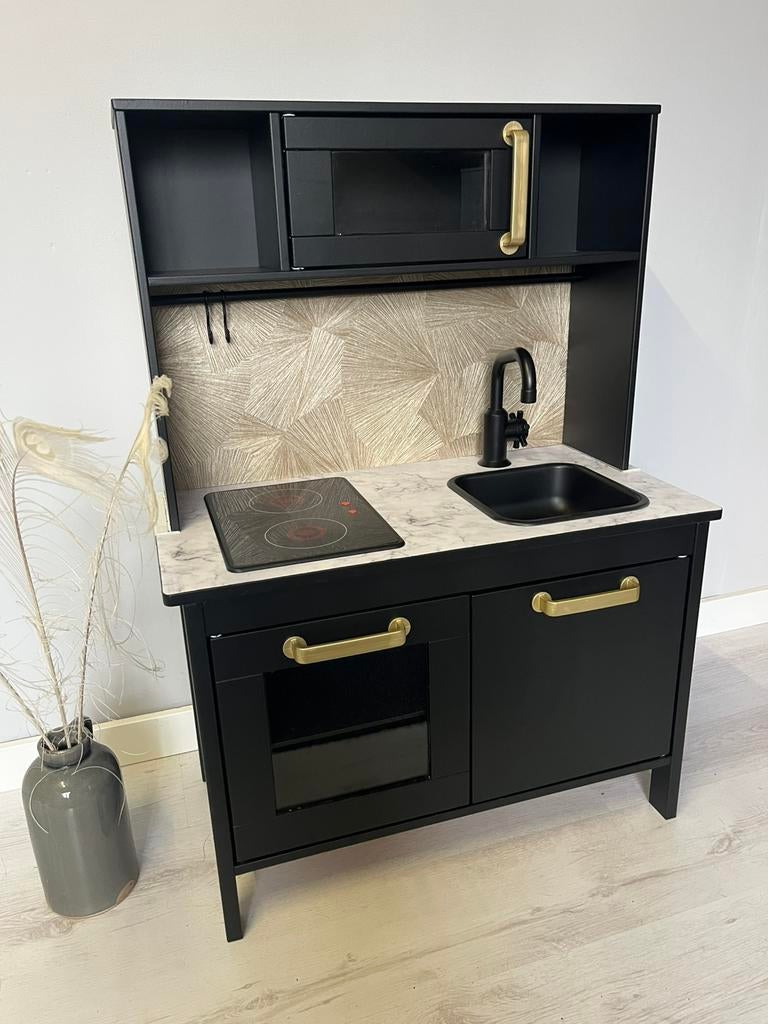 Restyled IKEA Duktig speelkeuken zwart diverse varianten, Ophalen, Zo goed als nieuw