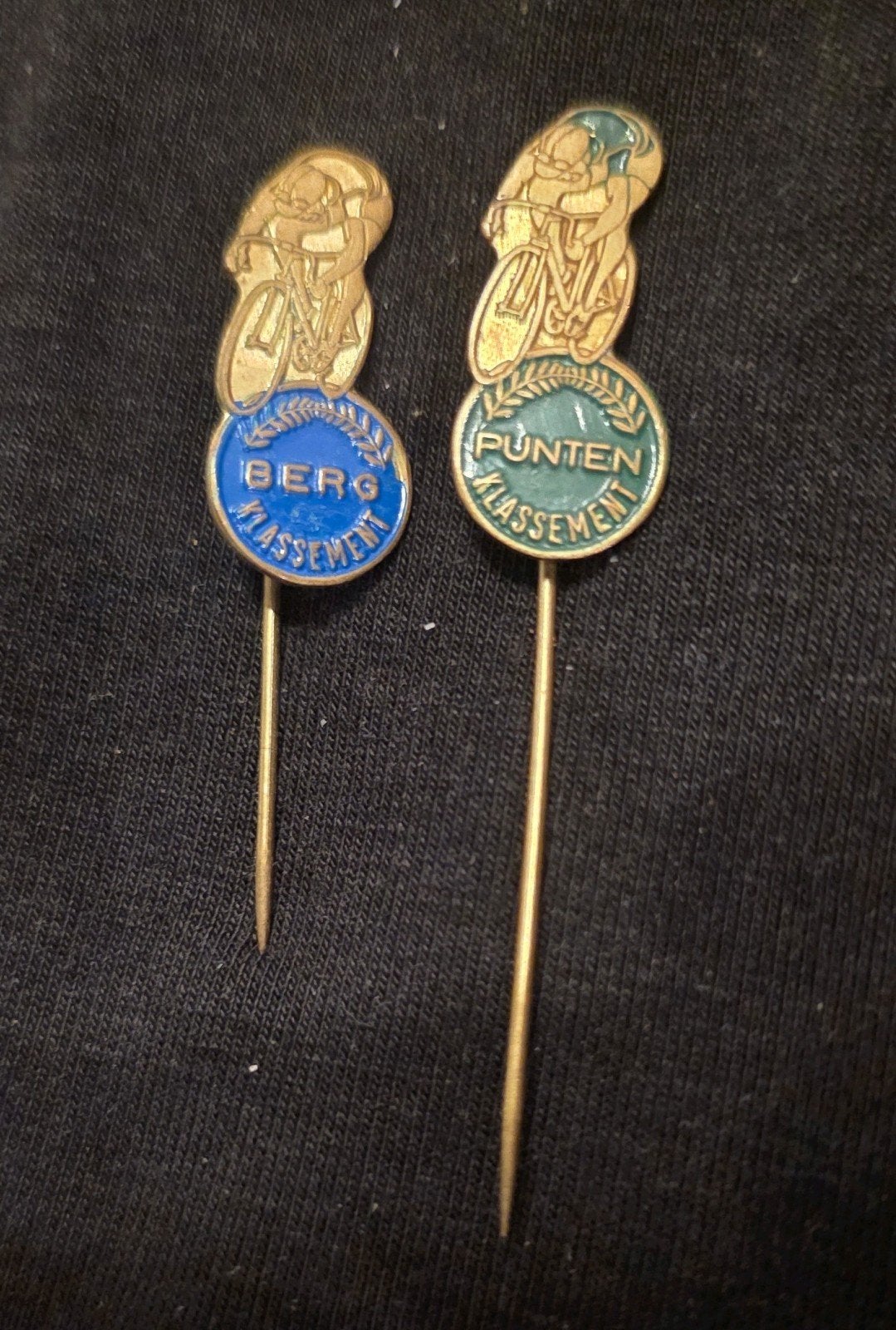 Vintage Wielrennen Speldjes - Berg- en Puntenklassement, Verzamelen, Ophalen of Verzenden, Gebruikt, Sport, Speldje of Pin