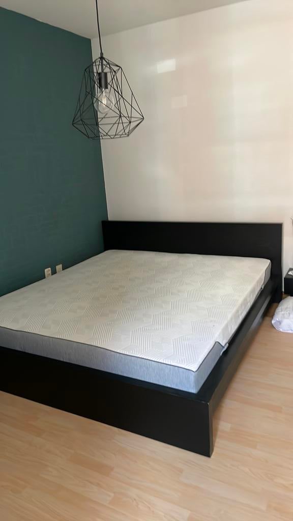 Bedombouw Ikea, Huis en Inrichting, Slaapkamer | Bedden, Ophalen, Wit, Tweepersoons, Zo goed als nieuw