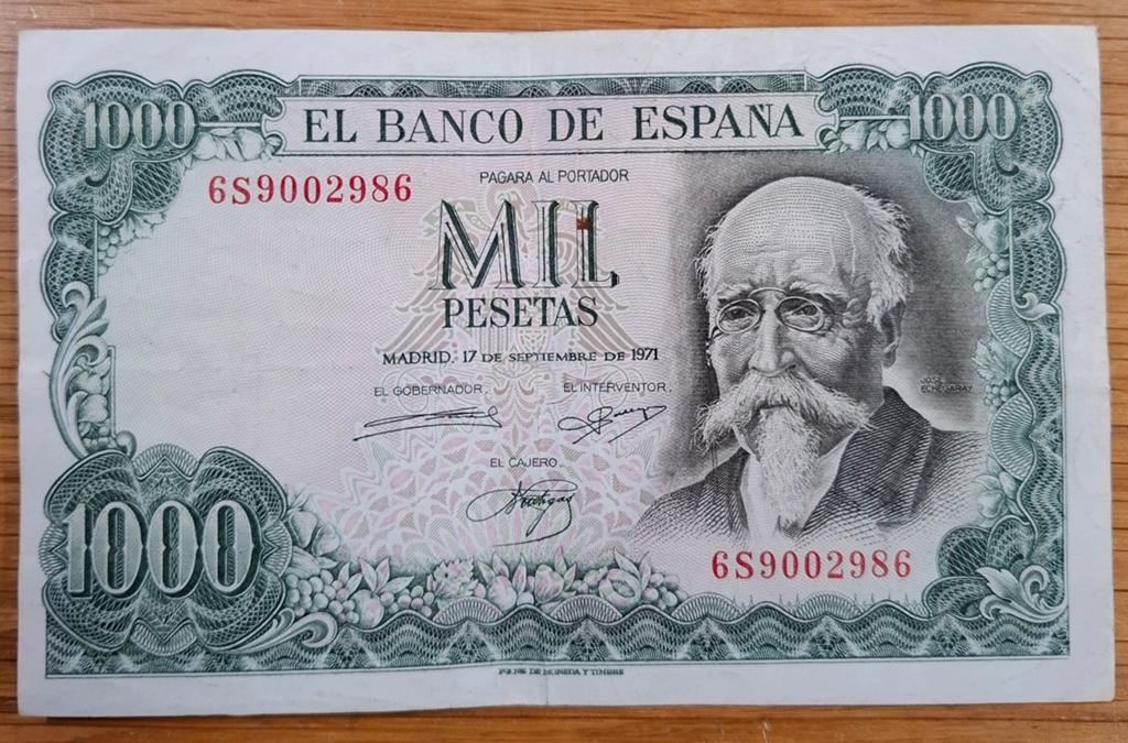 191# Spanje 1000 Pesetas 1971 P154, Postzegels en Munten, Bankbiljetten | Europa | Niet-Eurobiljetten, Ophalen of Verzenden, Overige landen