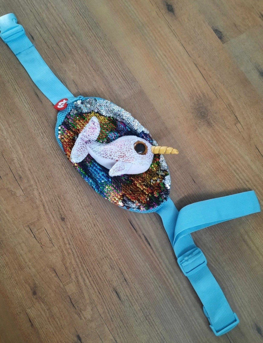 Ty Beanie Boos heuptasje met narwal pailletten, Ophalen of Verzenden, Gebruikt, Overige kleuren, Overige typen