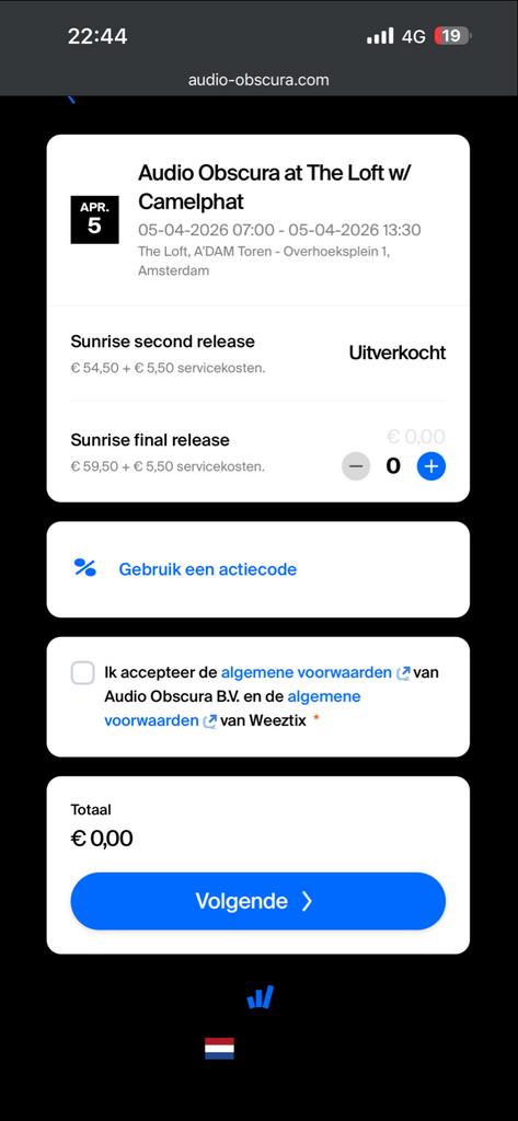 2 kaartjes Audio Obscura, Eén persoon, Juli