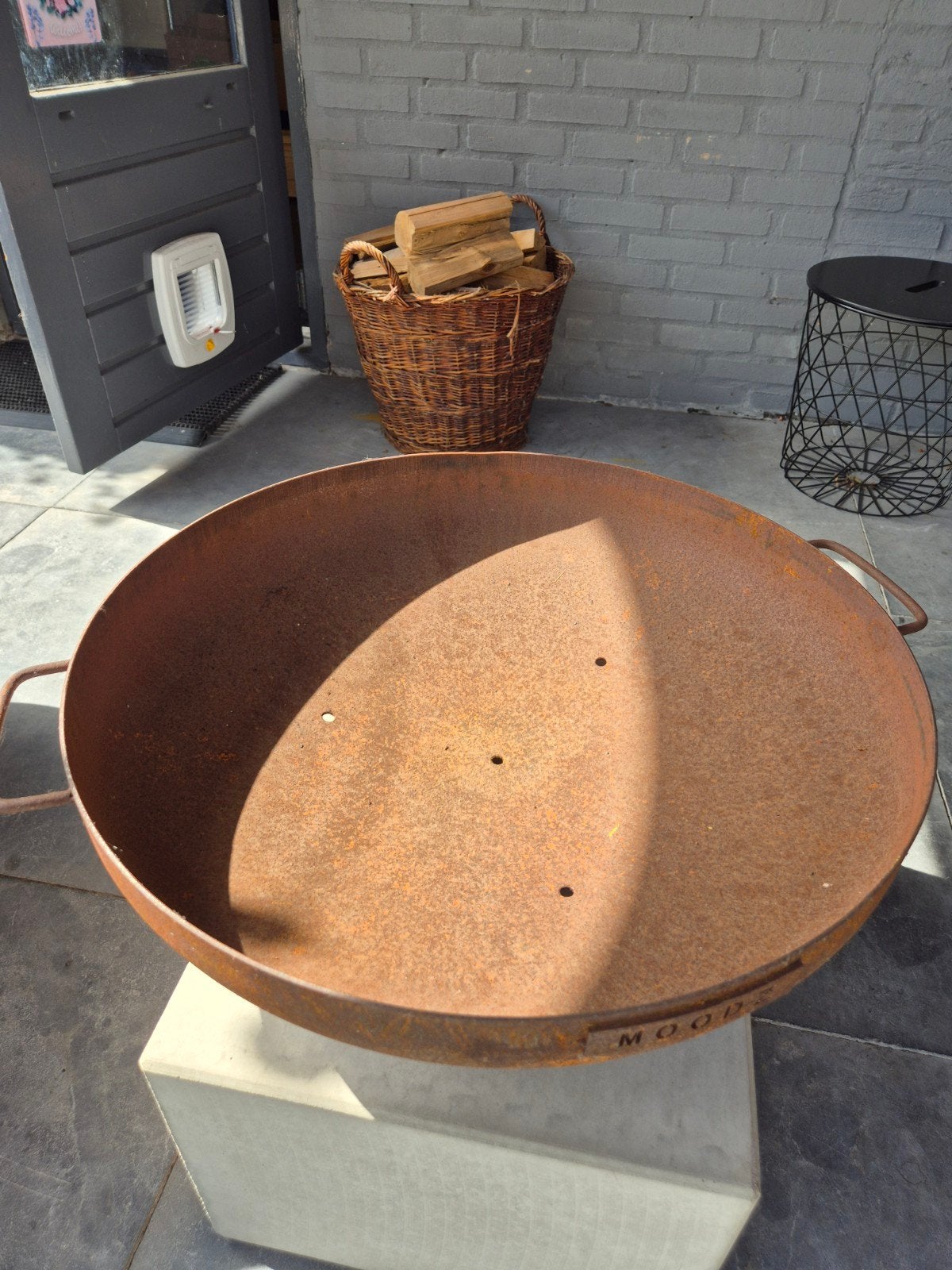 Vuurschaal BBQ Grill Plaat Combi Deal Dik Staal, Ophalen, Zo goed als nieuw