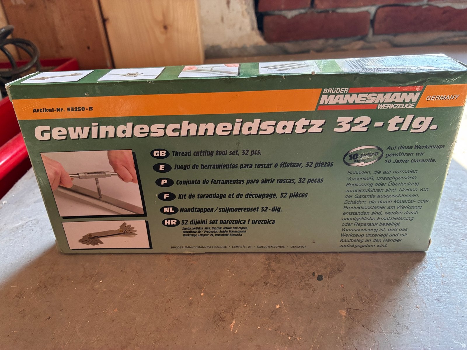 Bruder Mannesmann Gewindeschneidsatz 32-delig, Ophalen of Verzenden, Nieuw, Overige typen, Overige merken