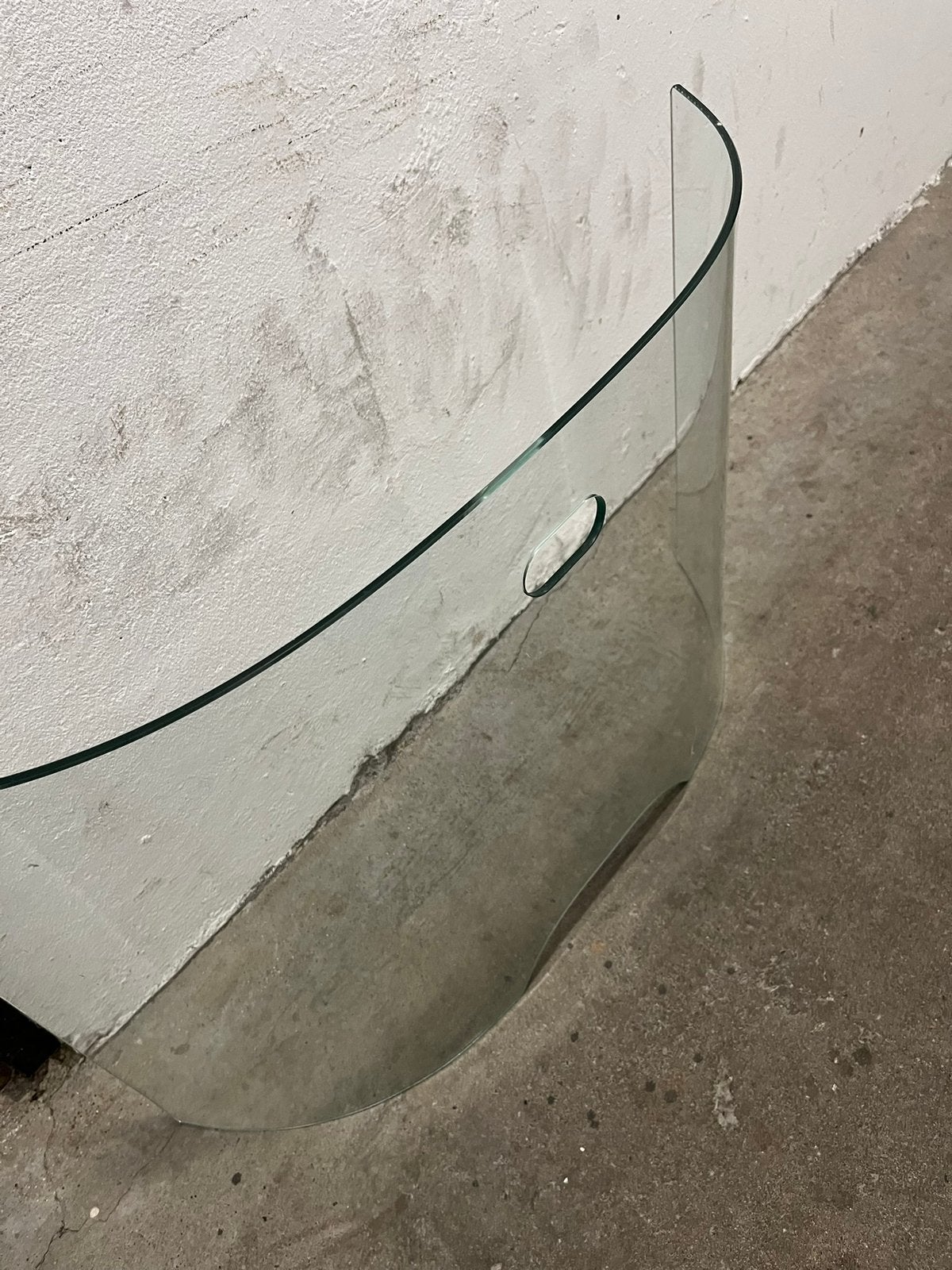Veiligheidsscherm van gebogen glas, Ophalen, Gebruikt