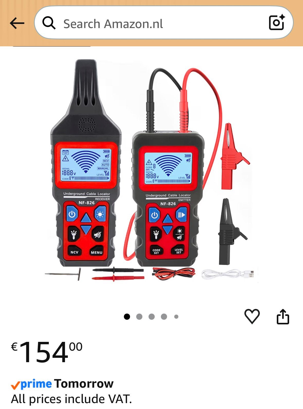 Noyofa NF826 leiding onder de grond zoeker, nieuw, Doe-het-zelf en Verbouw, Ophalen of Verzenden, Nieuw, Elektriciteit
