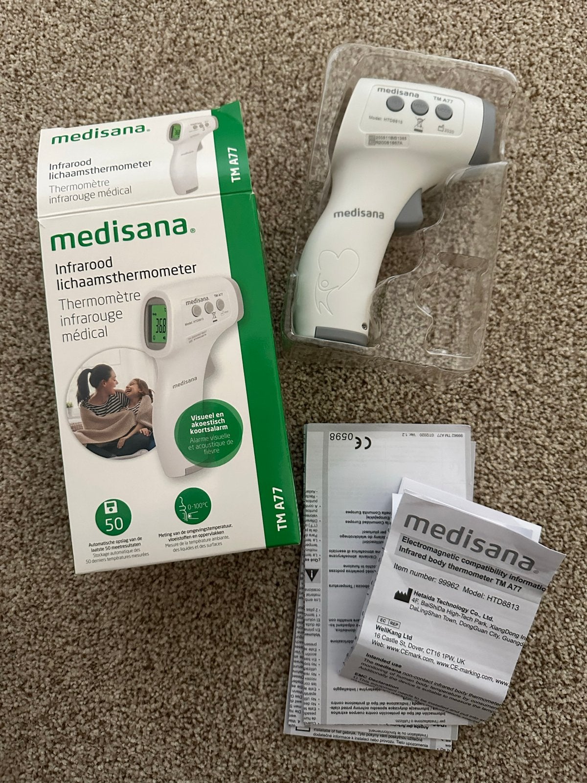 Medisana Infrarood Lichaamsthermometer TM A77, Witgoed en Apparatuur, Persoonlijke-verzorgingsapparatuur, Ophalen of Verzenden