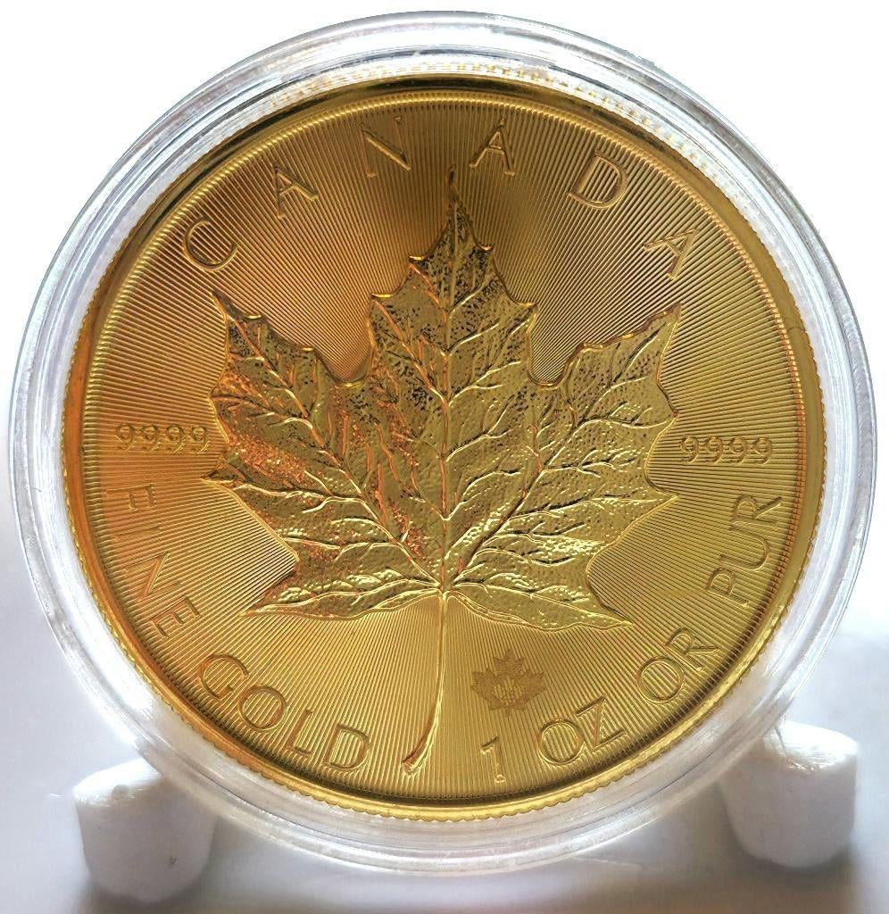 Replica gouden munt – Gold Maple Leaf 2015, Ophalen of Verzenden, Goud