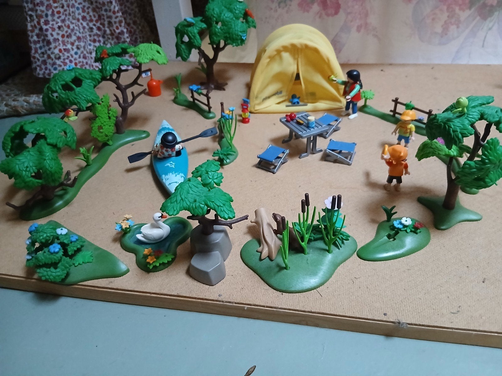 Playmobil Camping Set met Tent, Kano en Figuren, Ophalen of Verzenden, Gebruikt, Jongen of Meisje
