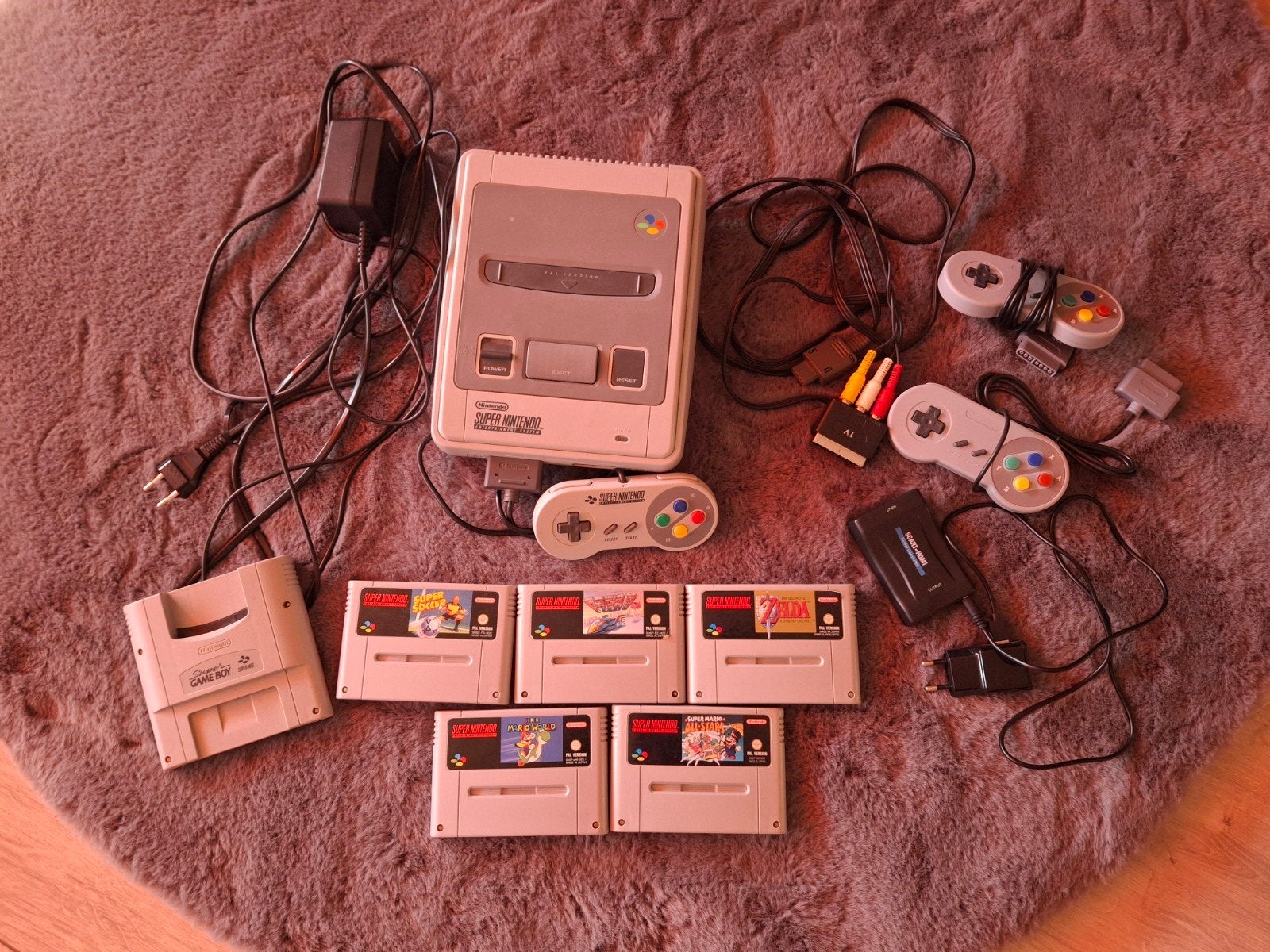 Nintendo Super Nintendo (SNES) + 5 spellen + 3 controllers +, Spelcomputers en Games, Spelcomputers | Nintendo Super NES, Ophalen of Verzenden