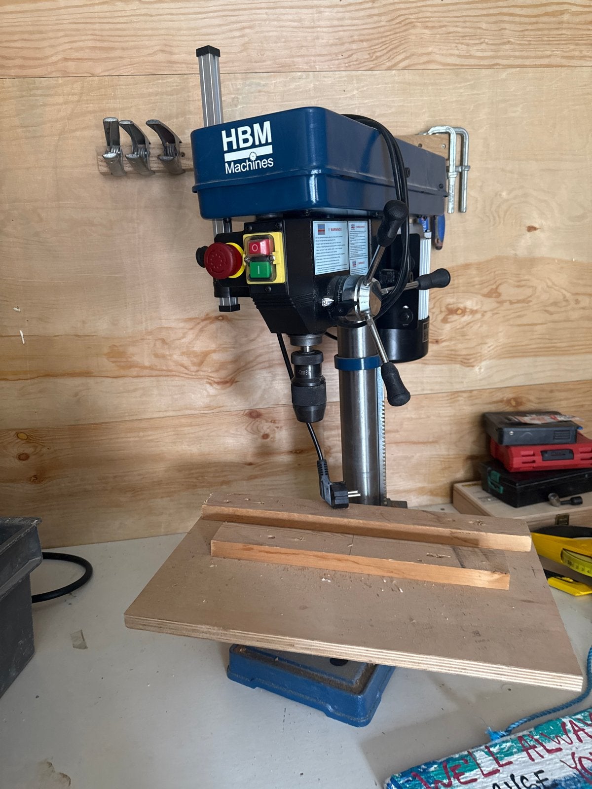 HBM Machines Kolomboormachine - Zo goed als nieuw, Doe-het-zelf en Verbouw, Gereedschap | Boormachines, Ophalen of Verzenden, Zo goed als nieuw