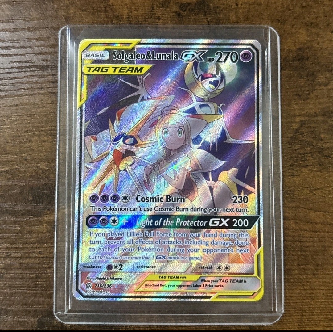 Solgaleo & Lunala Tag Team GX (216/236), Ophalen of Verzenden, Nieuw, Losse kaart, Foil
