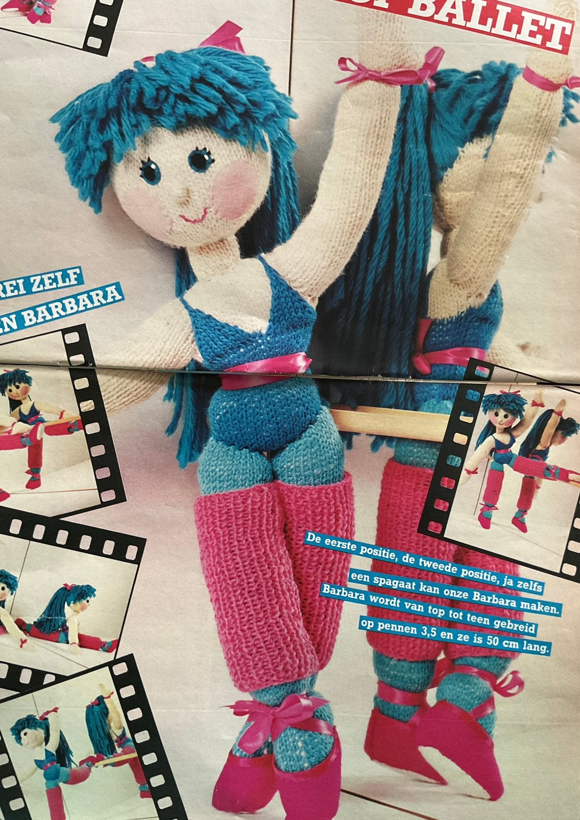 Breipatroon pop ballerina, Ophalen of Verzenden, Breien, Patroon of Boek