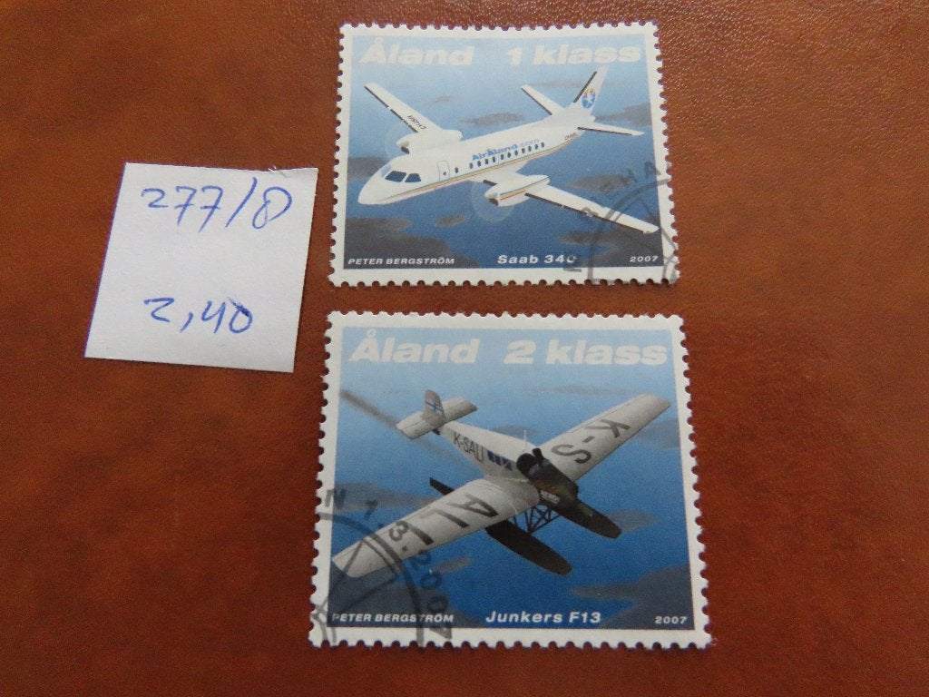 Aland 277/8, Ophalen of Verzenden, Finland, Gestempeld