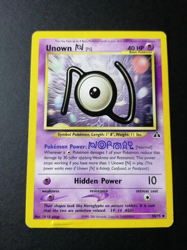Unown N - Neo Discovery 50/75 - Pokémon, Ophalen of Verzenden, Zo goed als nieuw