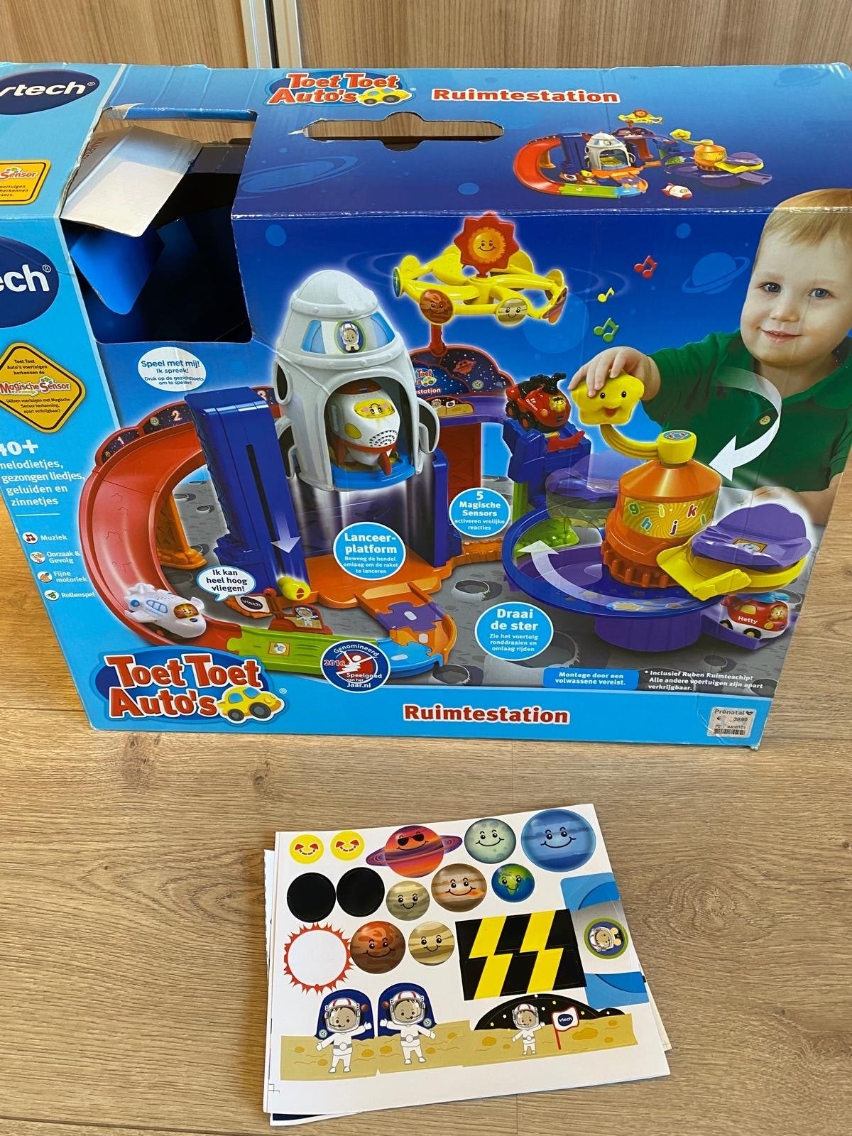 VTech Toet Toet Auto's Ruimtestation met toebehoren, Ophalen of Verzenden, Gebruikt, Bouwen, Met licht