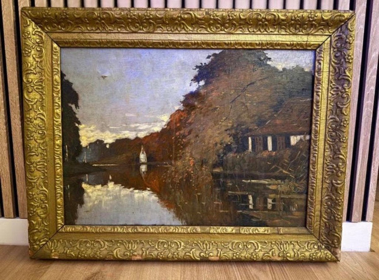 Origineel Ger van Vliet | Olieverf op doek, Antiek en Kunst, Ophalen of Verzenden
