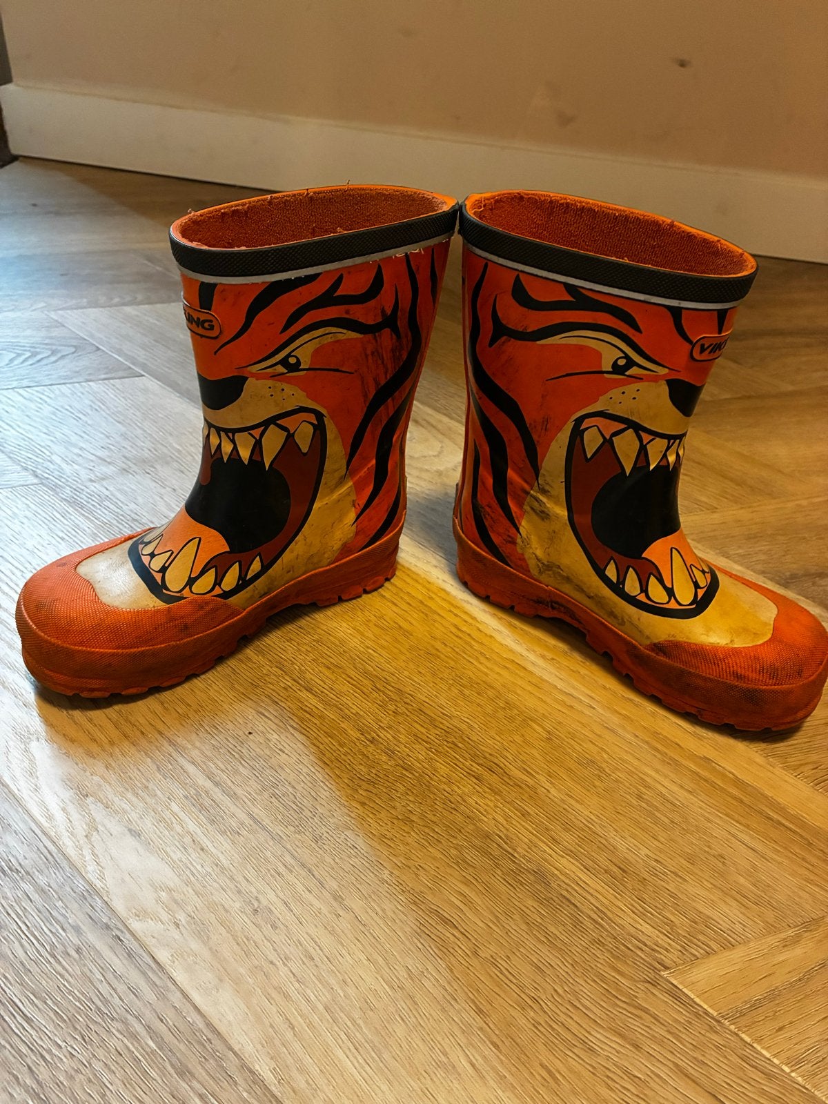 Viking regenlaarzen met gave tijgerprint, maat 27, Ophalen, Gebruikt, Jongen of Meisje