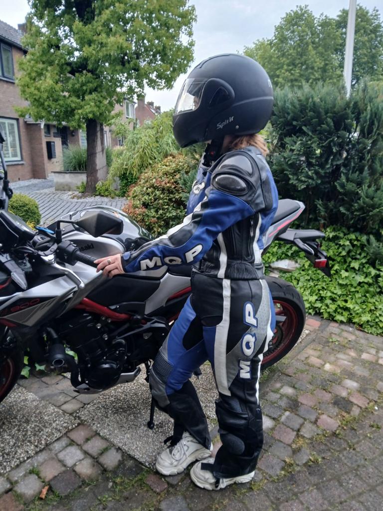 MQP 2delig leren dames motorpak maat 36, Motoren, Ophalen of Verzenden, Tweedehands, Dames, Combipak