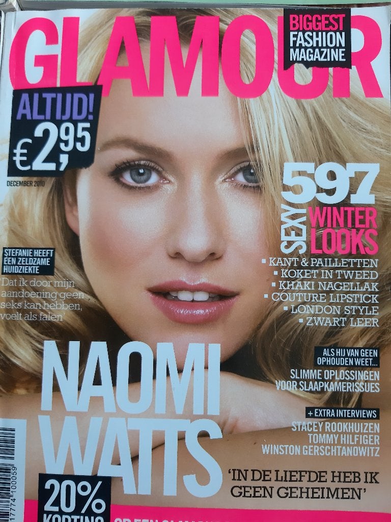 Glamour 7 x stuk's uit jaren 2010-2011-2012-2013 €1 per stuk, Boeken, Verzenden, Zo goed als nieuw, Damesbladen